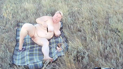 Masturbating Pussy with Toys outdoor