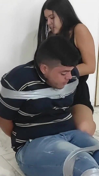 Complaining Boy Bound and Gagged by His Lazy-ass Girlfriend!