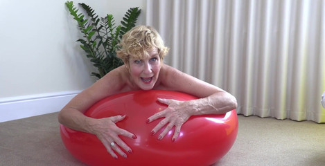 Want to See Me Play with a Giant Rubber Balloon - What Fun I Had, Boobs Bouncing Away Until It All Went Bang
