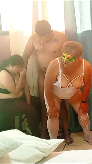 Stepsister and Stepmother Sucking Cock When We Are Alone