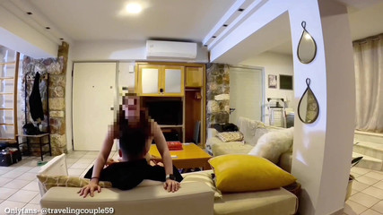 Stunning Looking Wife Gets Fucked by the Delivery Guy While Alone at Home, Surveillance Camera Records Wife and Delivery Guy