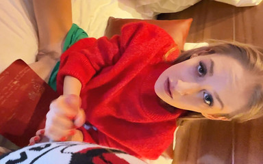 Spit on the Cock and Work on the Balls for Must Not Fap and Try Not to Cum with Tiffany Tatum and Leon Lambert on Christmas