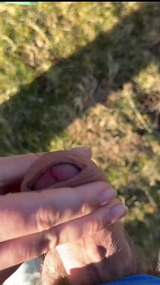 Caught Stroking in Public... She Helped Me Finish