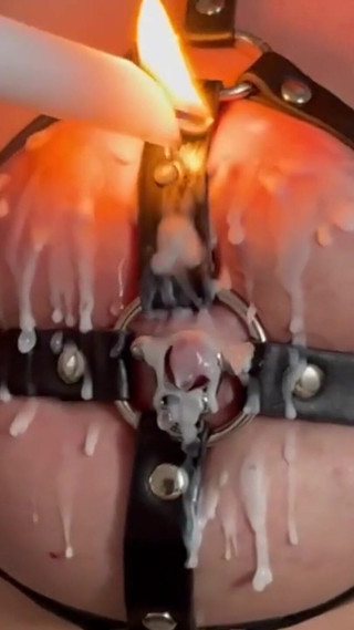 Waxing My Big Tits and Pierced Nipples in New Leather Bra:) Video 14:01 Minutes