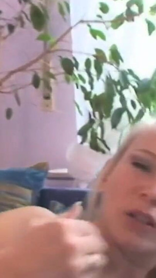 Beautiful blonde sucks first two cocks and then gets fucked hard