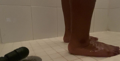 I had to take a quick shower after playing outside