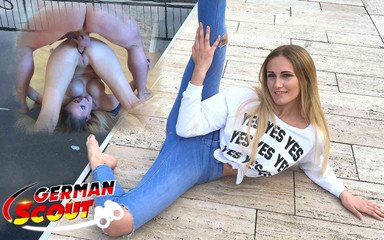 German Scout - Flexible college girl Linda Le Clair pickup and fuck