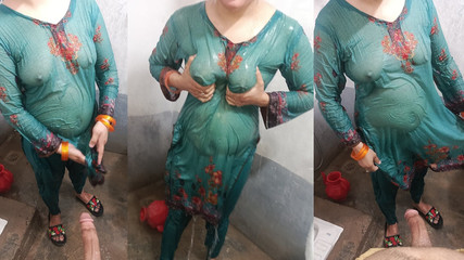 I Play Together with My Hot Wife in Bathroom so Sexy