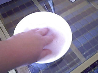 Getting my finger nails cleaned, filed by my BBW friend