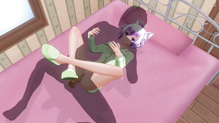 Girlfriend in green pajamas gets a creampie before bed