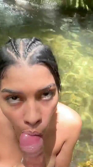 My Shy Stepsister Helps Me Find Wood and We End up Fucking Really Hard in the River