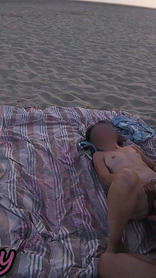 Caught! Pussy Flash: Teacher on Beach Masturbates and He Fingers Her to Orgasm! - Misscreamy