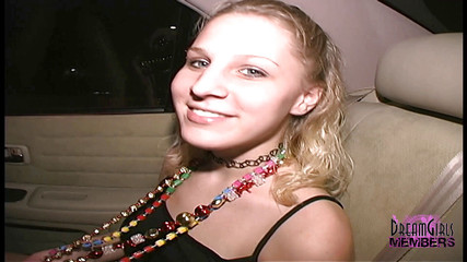 College girl fingers her pussy in my back seat