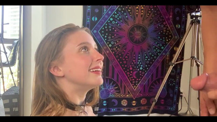 College Babe Takes First Facial Load