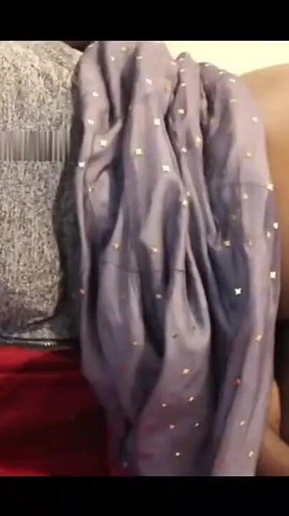 Wife Blindfold in Saree Boss Fucking - English Subtitles