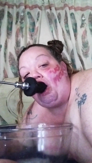 Throat Slave Fuck Machine Training Piggys Wet Ass Mouth and Slop Bowl