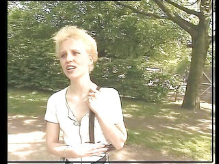 Blonde teen picked up to suck dick and to get her pussy licked