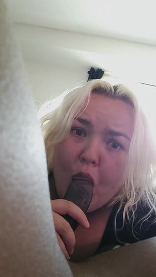 POV Blowjob BBC Interracial BBW Sucking Worship Cum in Mouth
