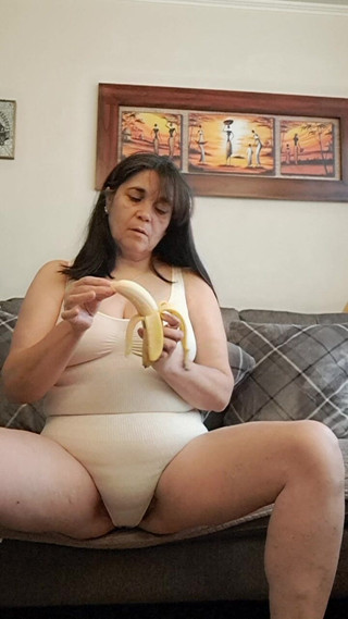 The Dildo Rubbing My Tits and Ends up Sticking in Her Hairy Hole