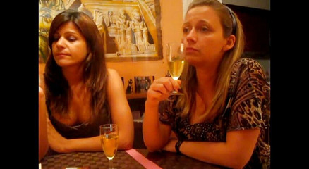 Financial domination in livingroom with voluptuous sluts