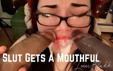 Slut gets a mouthful