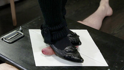 Crushed by ballet shoes with gaiters CBT