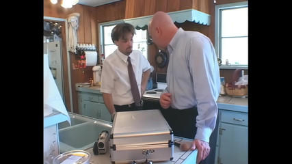 Threesome - Young Busty Ebony Enjoys DP and on Feet