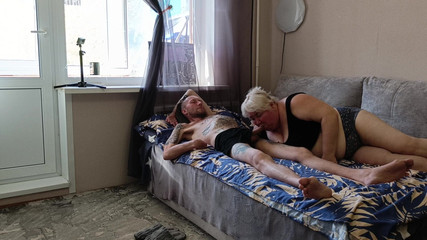 The Morning Started with a Blowjob and Filling My Stepmom's Mouth with Thick Cum