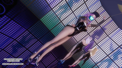 [mmd] Kara - Step (5p) Ahri Seraphine Akali Kaisa Evelynn Kpop Dance League of Legends Hentai