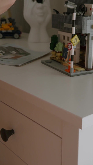 Booty Wife Puts Stickers on Her New Set of Blocks