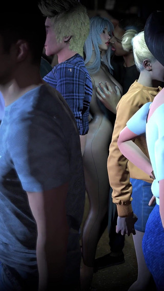 3D Horny Slut Babe Wearing Hot Bodystockings Got Fucked on the Bus