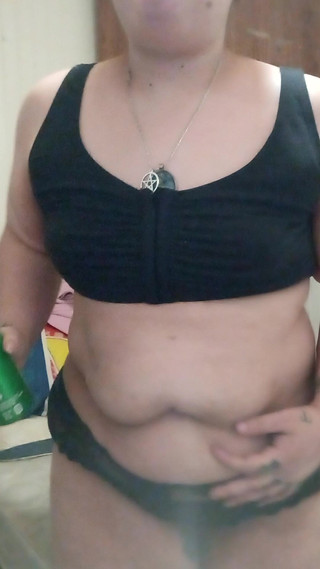 Drinking Soda and Playing with Belly