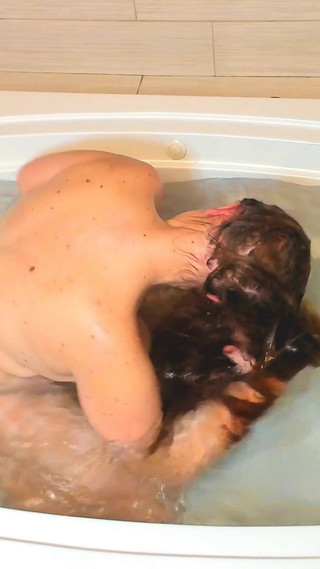 Very Long Red Hair Messy and Wet Underwater - Fan Custom Hair Fetish Video