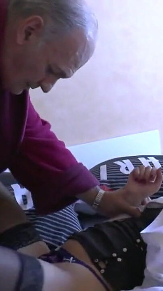 Horny old pervert asks his Asian nursemaid to fuck