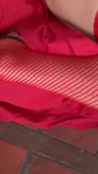 Blonde MILF with big tits masturbates alone with big toys