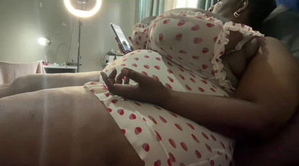 Busty BBW Masturbating and Moaning in Bed