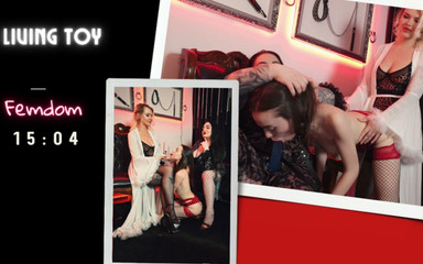 A Living Toy. Smoking Fetish, Strapon, Domination