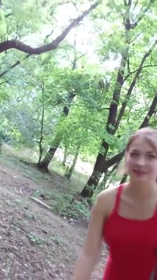 Misha Maver fucked from behind in the woods by Christian Clay