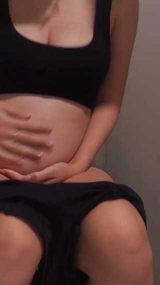 Indian Pregnant Big Tits Girl Doing Toilet Fetish Sitting on Toilet Then Farting and Masturbating While Farting