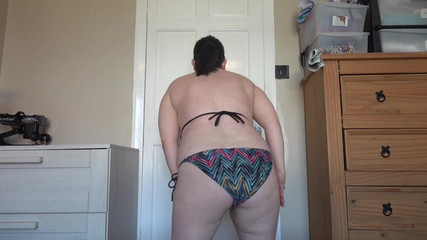 Naughty Green Bikini Stripping