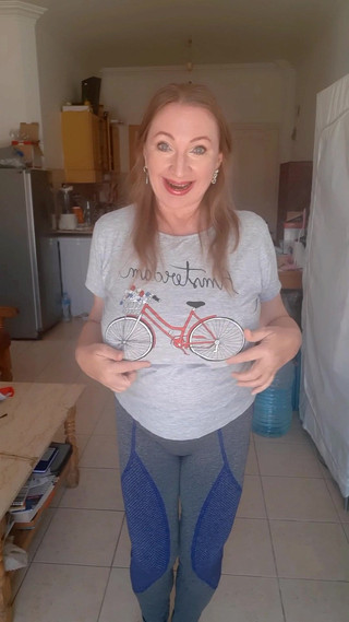 Striptease with Huge Tits and Pussy Fingering