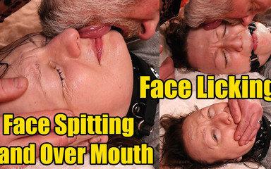 Face Licking, Spitting, Hand Over Mouth Domination