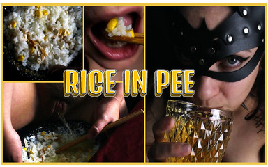 Pissing in Rice for This Goth Bitch to Swallow