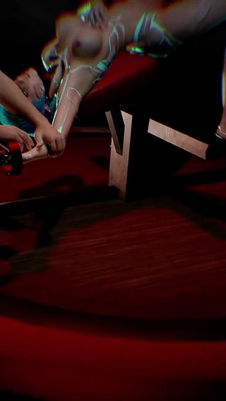 Blue Sex Robot in a BDSM Sex Show Challenge