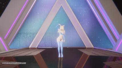 [mmd] Ive - Eleven Ahri Kaisa Seraphine Sexy Striptease Uncensored Hentai