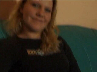 Blonde chick rubs and fingers her pussy at the casting