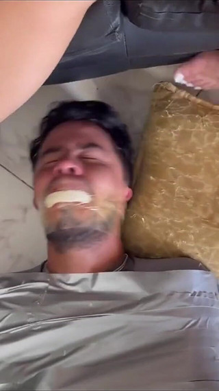 Four Femdom Women Enjoy Toying with Their Submissive Party Pet