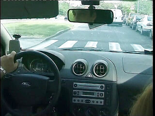 Young blonde slut picked up in a park gives a nice blowjob