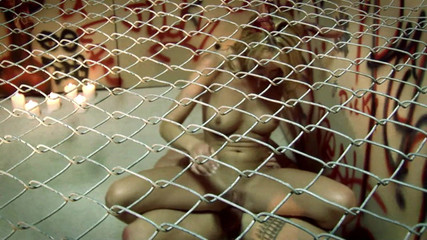 Hot blonde babe loves to make love in the cage