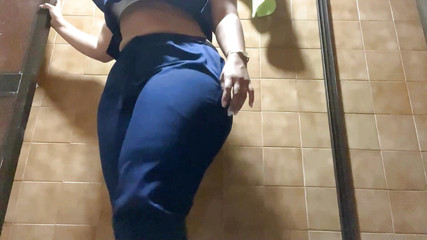 Beautiful Big Fat Nurse Ass Recorded by Amateur Camera Office Bathroom